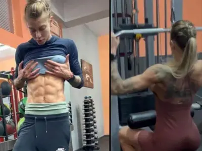 Галя на Азис с медал по културизъм