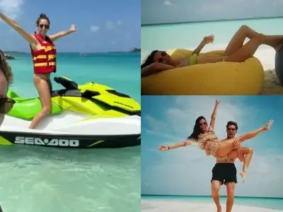 Морска хала! Нина Добрев вилнее на Малдивите