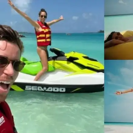 Морска хала! Нина Добрев вилнее на Малдивите