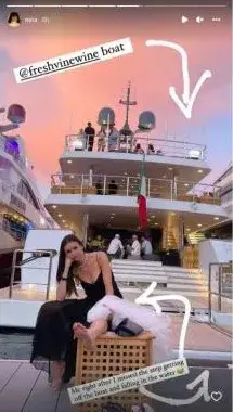 Нина Добрев се преби на яхта