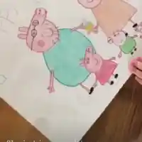 Дъщерята на Гущеров го нарисува като прасе (Снимка)