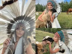 Индианка! Осипова целува агънца