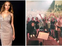 На два стола! Депутатска булка кърми и пее с „Ку-ку бенд”