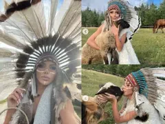 Индианка! Осипова целува агънца