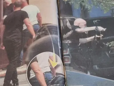 Гардове с пищови пазят немощния Слави (Папарашки снимки)