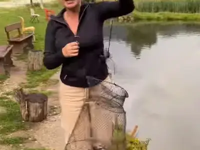 Скрит талант! Мира Добрева дърпа пъстърви