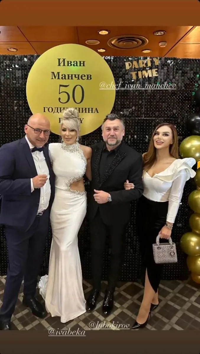 Шеф Манчев чукна 50 с елегантен костюм, а любимата му Ива събра погледите с рокля-трепач