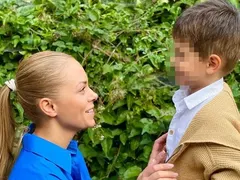 Йоанна Темелкова готви със сина си