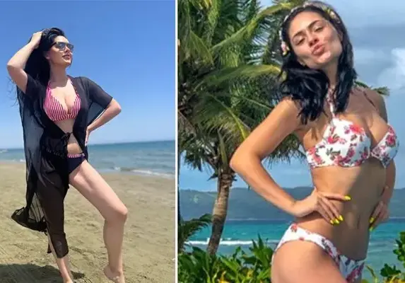 Футболна миска е секси мамче на плажа