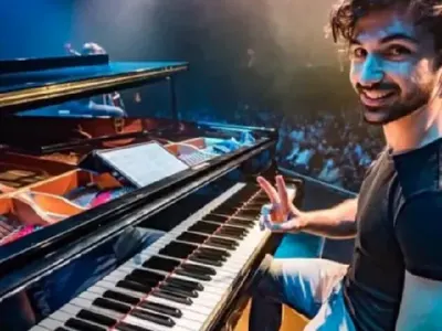 Евгени Генчева свири в кръчма (Пианистът пак се появи с Валерия)