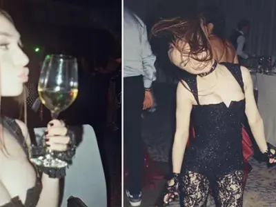 Крисия пъчи огромен бюст на бала си