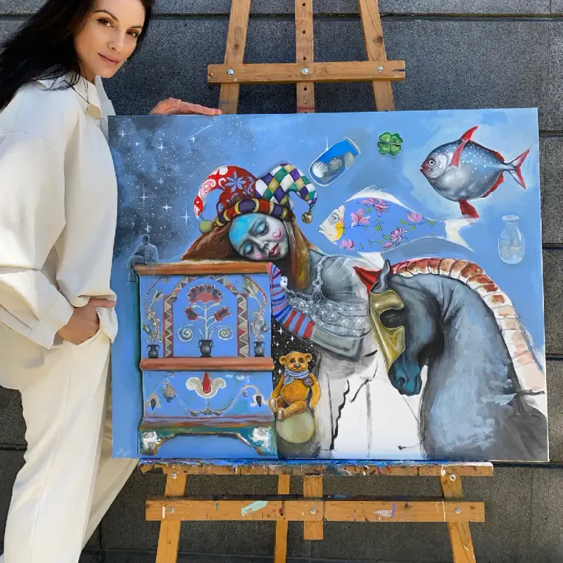 Диана Димитрова рисува срещу насилието над жени