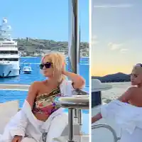 Мария Бакалова сама на яхта в Сен Тропе