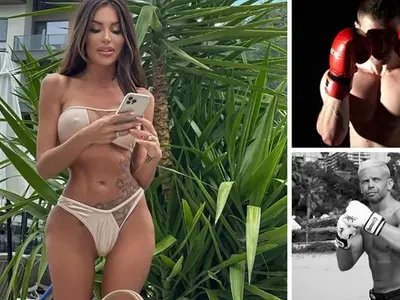 Моника Валериева надяна боксовите ръкавици:  Световен шампион по карате обучава моделката