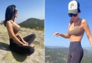Боса в планината! Цвети медитира на открито