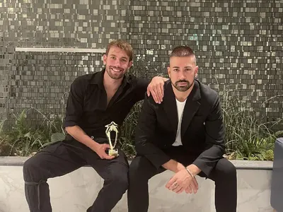 Mr. Half  празнува поредната си награда в компанията на ергенката Айлин и певицата Диона (Снимки)