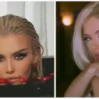 Лидия със сърце върху колата си