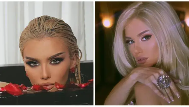 Лидия със сърце върху колата си