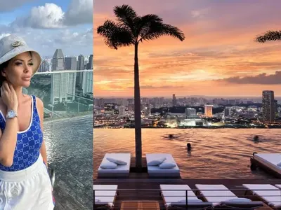 ЛУКС за 1300 лева на нощ! Преслава се похвали с гледка от 5-звезден хотел в Сингапур! (СНИМКИ)