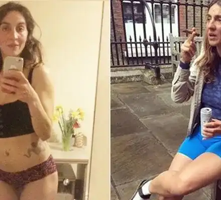 Тризначката Надежда се щрака гола