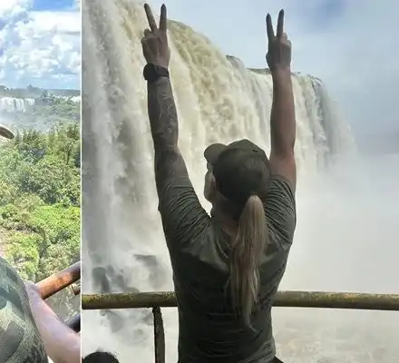 Ваня Червенкова на митичен водопад