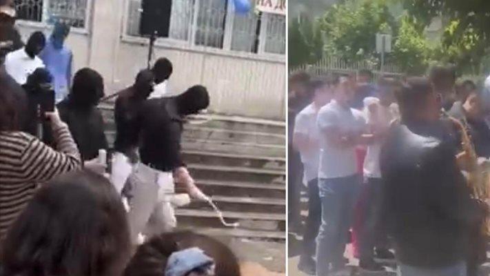 СКАНДАЛ във Варна! Абитуриенти празнуват като мутри (СНИМКИ)