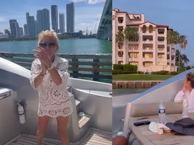 Живот си живее! Вижте как Нана купонясва на яхта в Маями
