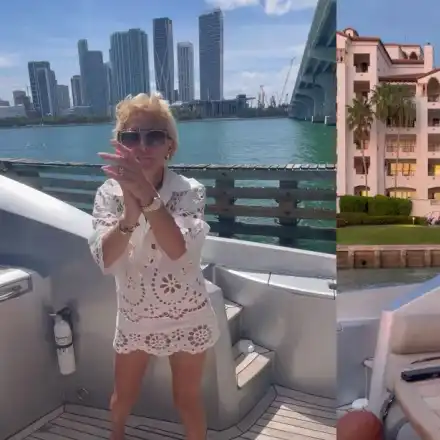 Живот си живее! Вижте как Нана купонясва на яхта в Маями