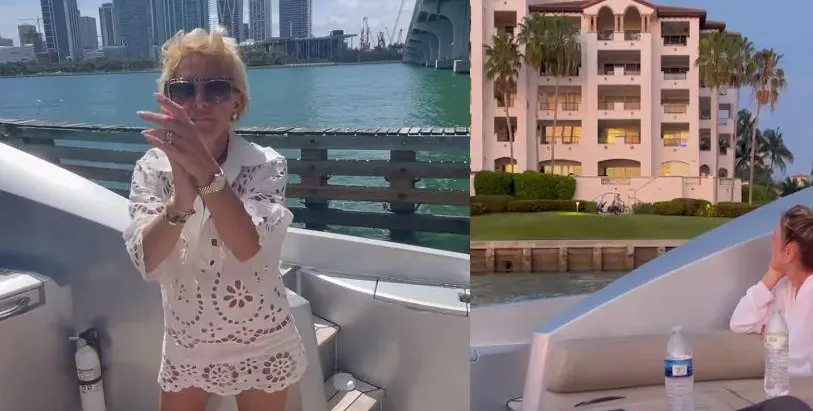 Живот си живее! Вижте как Нана купонясва на яхта в Маями