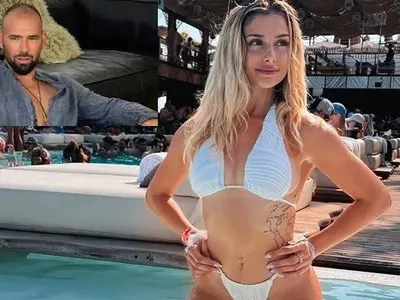 Жената на Месечков си показа срамотиите на плажа (СНИМКИ)