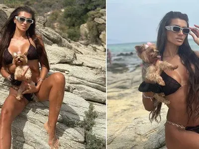 Виктория Джумпарова с куче на скалите