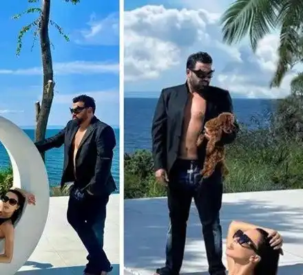 Галена показва секси форми край морето