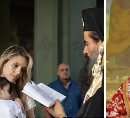 Новият патриарх Даниил кръщава сина на Луиза Григорова (Снимки)