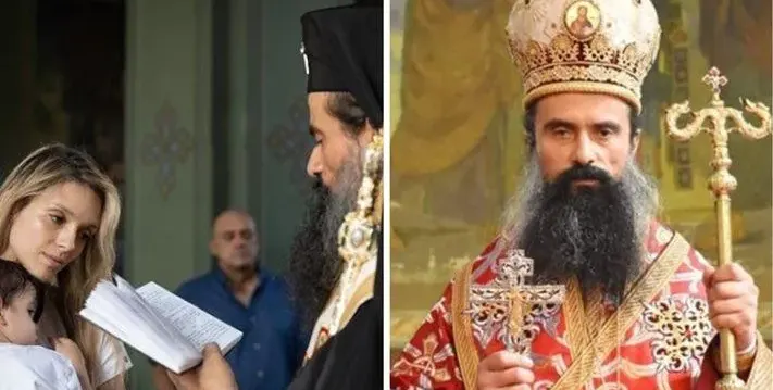 Новият патриарх Даниил кръщава сина на Луиза Григорова (Снимки)