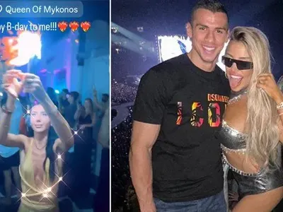 Гери Никол на яхта в Миконос