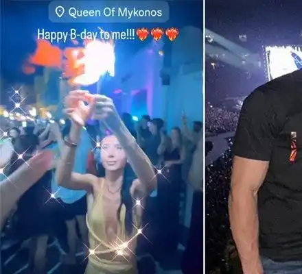 Гери Никол на яхта в Миконос