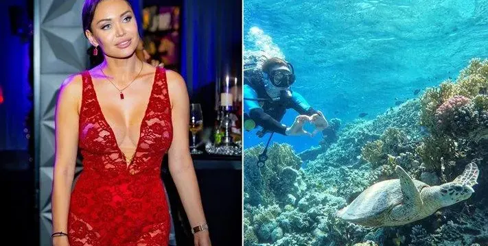 Най-сексапилната ни гимнастичка се гмурна на дъното на Червено море