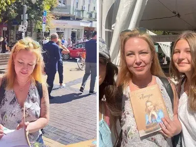 Жената на Кирил Петков раздава автографи