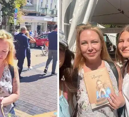 Жената на Кирил Петков раздава автографи