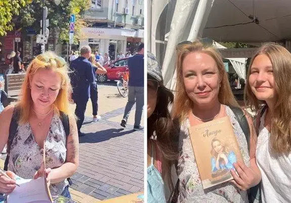 Жената на Кирил Петков раздава автографи