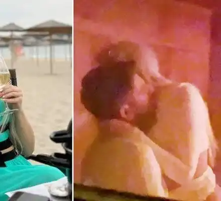 Разврат в онлайн предаване: Блондинката Теа го направи пред камерите СНИМКИ