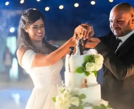 5-етажна торта със 7 осиновени животни за сватбата на футболна психоложка