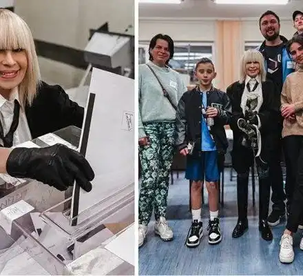 Лили Иванова гласува с черни ръкавици