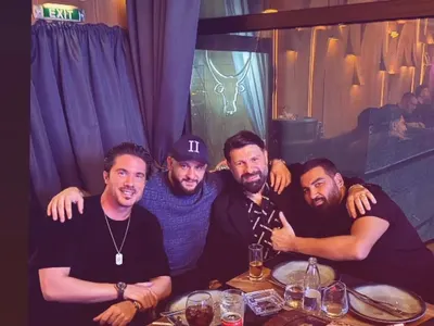 Преди концерта му в София: Стораро и Азис на вечеря с Никос Икономопулос