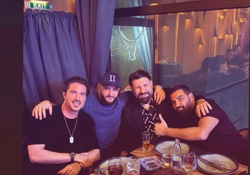 Преди концерта му в София: Стораро и Азис на вечеря с Никос Икономопулос