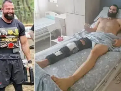 Аспарух от “Игри на волята” хвърля патериците и шината