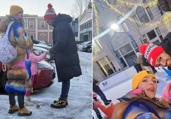 Наум Шопов води семейството на коледно шоу СНИМКИ
