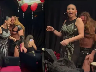 Полугол викинг изскочи с тортата на рождения ден на Софи Маринова