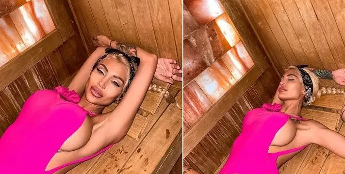 Джулиана Гани се поти в руска баня