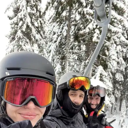 Гаджето на Папи на ски